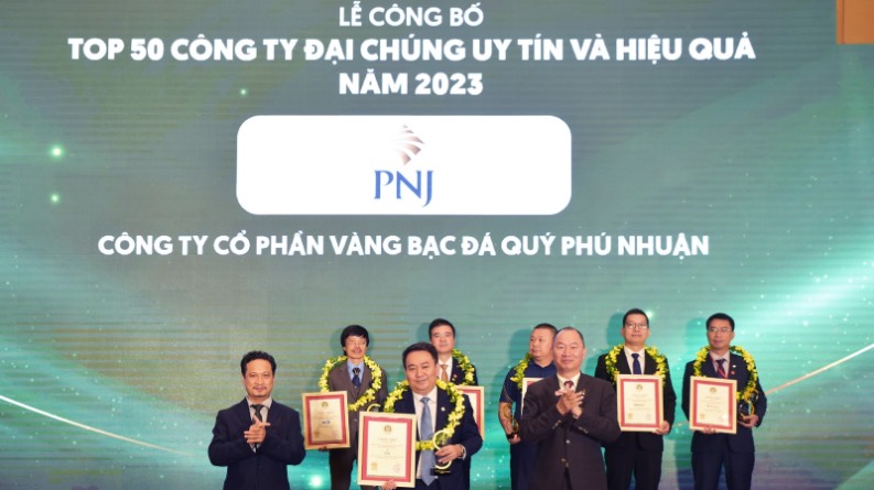 PNJ vào top đầu doanh nghiệp bán lẻ VIX50